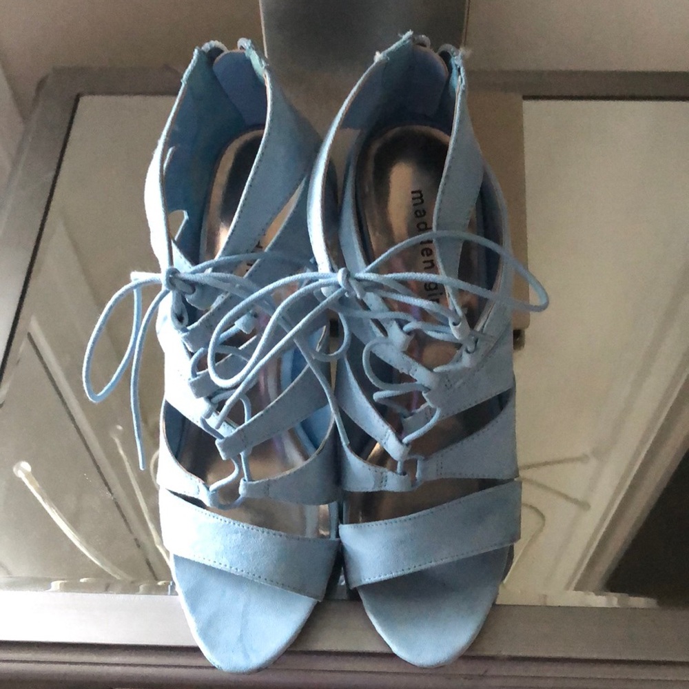 Madden Girl baby Blue Strap Heels!!